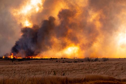 Wildfire on the Oklahoma Plains