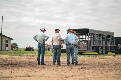 Group of men having a conversation