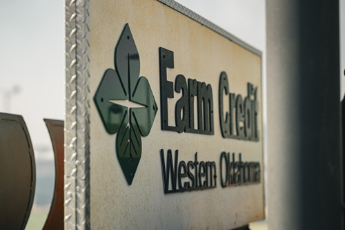 Farm Credit of Western Oklahoma sign