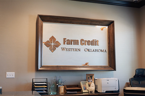 farm credit of western oklahoma sign